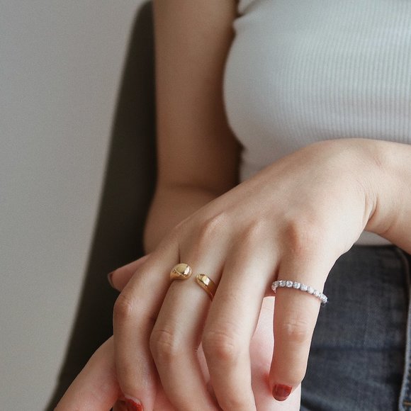 NEW 18K Gold Plated Open Irregular Ring - Picture 4 of 10